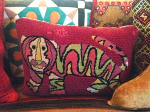Needlepoint pillow